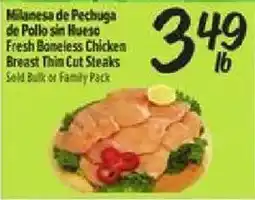 El Super Fresh Boneless Chicken Breast Thin Cut Steaks offer