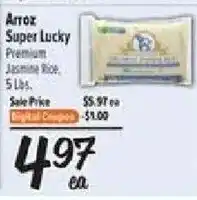 El Super Arroz Super Lucky Premium Jasmine Rice offer