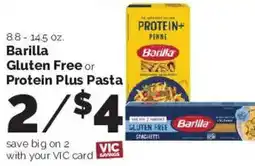 Harris Teeter Barilla Gluten Free or Protein Plus Pasta offer