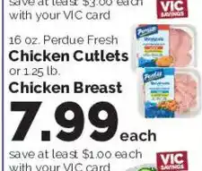 Harris Teeter Perdue Fresh Chicken Cutlets or Chicken Breast offer