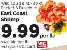 Harris Teeter East Coast Shrimp offer