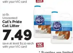 Harris Teeter Cat's Pride Cat Litter offer