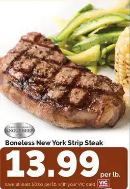 Harris Teeter Angus Beef Boneless New York Strip Steak offer