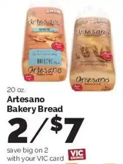 Harris Teeter Artesano Bakery Bread offer