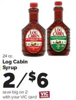 Harris Teeter Log Cabin Syrup offer