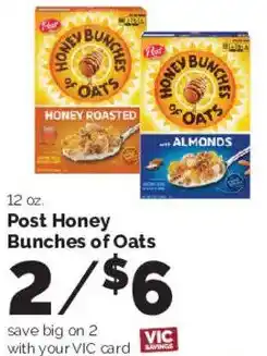 Harris Teeter Post Honey Bunches of Oats offer