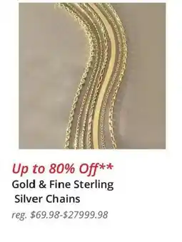 JC Penney Gold & Fine Sterling Silver Chains offer