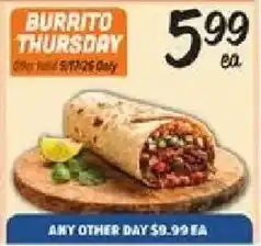 El Super Burrito Thursday offer