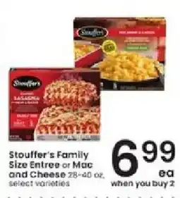Albertsons Stouffer's Family Size Entree or Mac and Cheese offer
