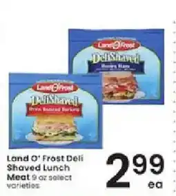 Albertsons Land O' Frost Deli Shaved Lunch Meat offer