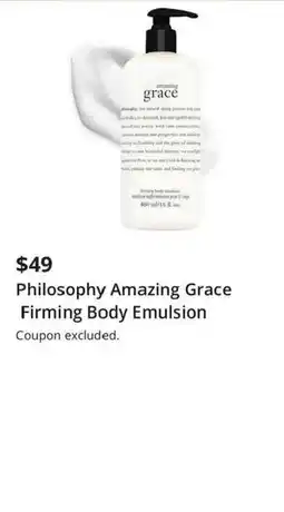 JC Penney Philosophy Amazing Grace Firming Body Emulsion offer