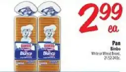 El Super Pan Bimbo White or Wheat Bread offer
