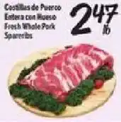 El Super Fresh Whole Pork Spare ribs offer