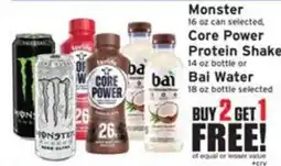 Ray's Food Monster Core Power Protein Shake or Bai Water offer