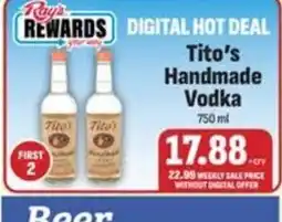 Ray's Food Tito's Handmade Vodka offer