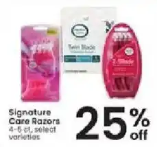 Albertsons Signature Care Razors offer