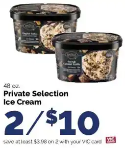Harris Teeter Private Selection Ice Cream offer