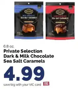 Harris Teeter Private Selection Dark & Milk Chocolate Sea Salt Caramels offer