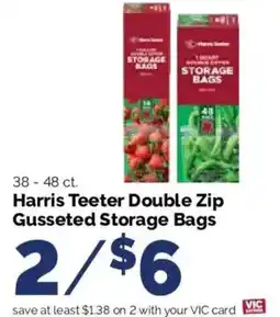Harris Teeter Harris Teeter Double Zip Gusseted Storage Bags offer