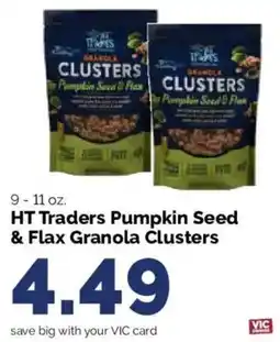 Harris Teeter Ht Traders Pumpkin Seed & Flax Granola Clusters offer