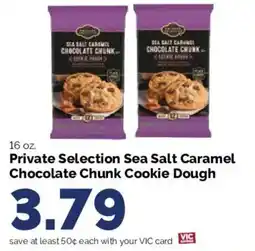 Harris Teeter Private Selection Sea Salt Caramel Chocolate Chunk Cookie Dough offer