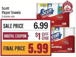 Lowes Foods Scott paper towels offer