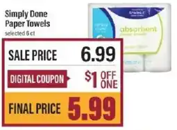 Lowes Foods Simply Done paper towels offer