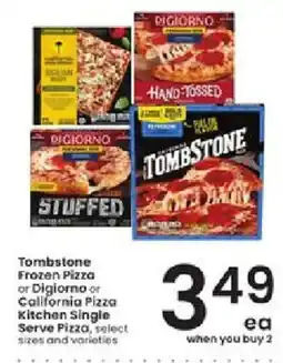 Albertsons Tombstone Frozen Pizza or Digirorno Pizza Kitchen Single offer