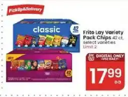 Albertsons Frito Lay Variety Pack Chips offer
