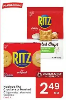 Albertsons Nabisco Ritz Crackers or Toasted Chips offer