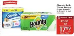 Albertsons Charmin Bath Tissue, Bounty Paper Towels offer
