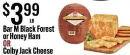 Jons International Bar M Black Forest or Honey Ham or Colby Jack Cheese offer