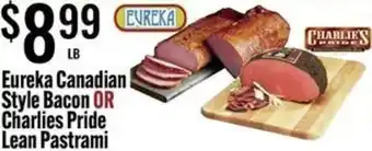 Eureka Canadian Style Bacon Or Charlies Pride Lean Pastrami