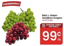 Albertsons Red or Green Seedless Grapes offer