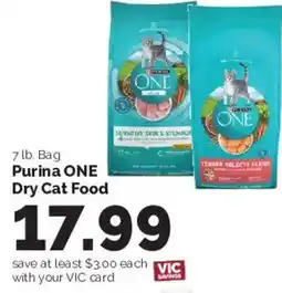 Harris Teeter Purina ONE Dry Cat Food offer
