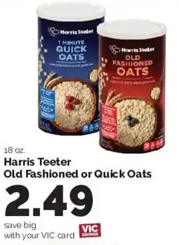 Harris Teeter Harris Teeter Old Fashioned or Quick Oats offer