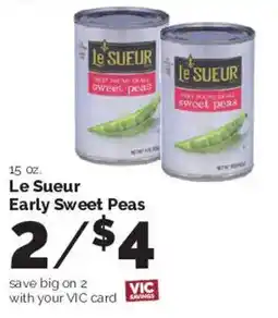 Harris Teeter Le Sueur early sweet peas offer