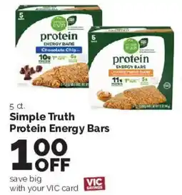 Harris Teeter Simple Truth Protein Energy Bars offer