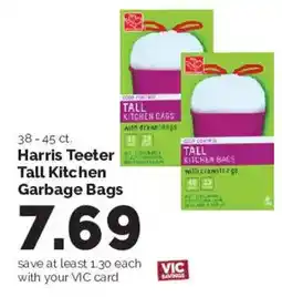 Harris Teeter Harris Teeter tall kitchen garbage bags offer