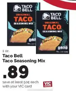 Harris Teeter Taco Bell Taco Seasoning Mix offer