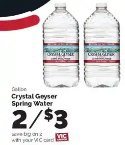 Harris Teeter Gallon Crystal Geyser Spring Water offer