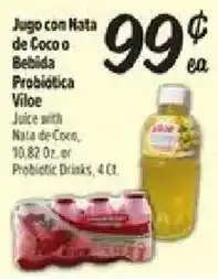 El Super Viloe Juice with Nata de Coco or Probiotic Drinks offer