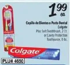 El Super Colgate Plus Soft Toothbrush, 2 Ct. or Colgate Protection Toothpaste, 3 Oz. offer