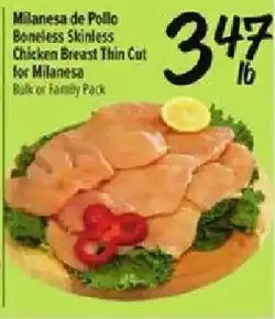 Fiesta Mart Milanesa de Pollo Boneless Skinless Chicken Breast Thin Cut offer
