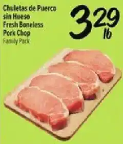 Fiesta Mart Fresh Boneless Pork Chop Family Pack offer