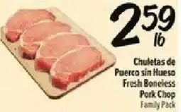 Fiesta Mart Fresh Boneless Pork Chop Family Pack offer