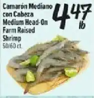 Fiesta Mart Medium Head-On Farm Raised Shrimp offer