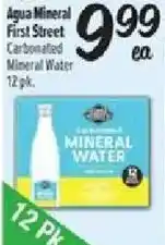 Fiesta Mart Aqua Mineral First Street Carbonated Mineral Water offer