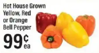 Hot House Grown Yellow, Red or Orange Bell Pepper
