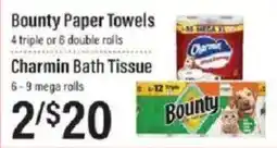 Lowes Foods Bounty Paper Towels offer